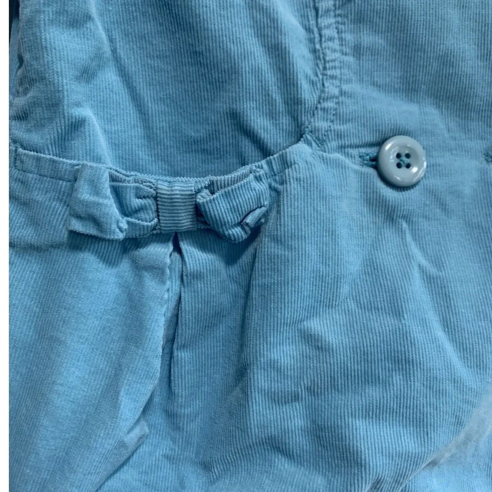 Gymboree Girls Blue Corduroy Double Breasted Peplum‎ Jacket Size Size 5/6 Cute
